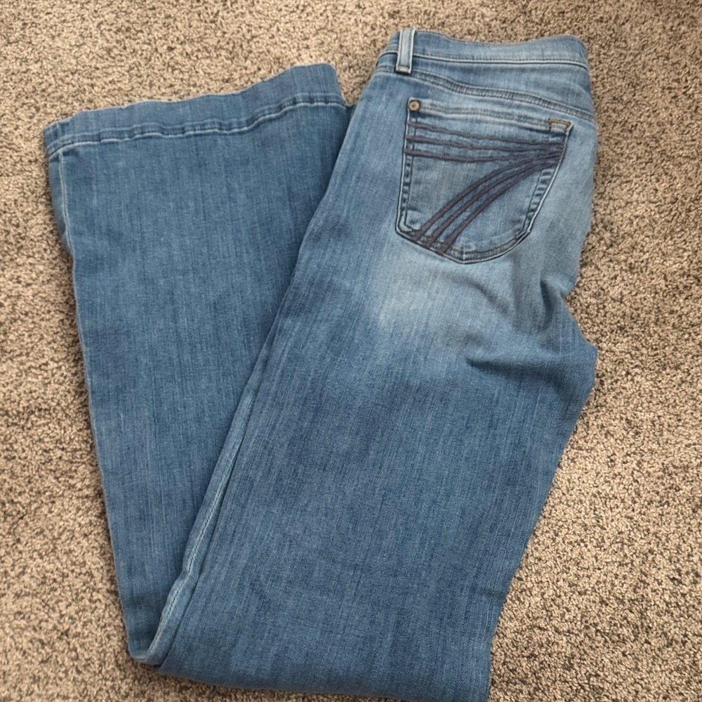 7 For All Mankind Women's Light Blue Bootcut Jeans